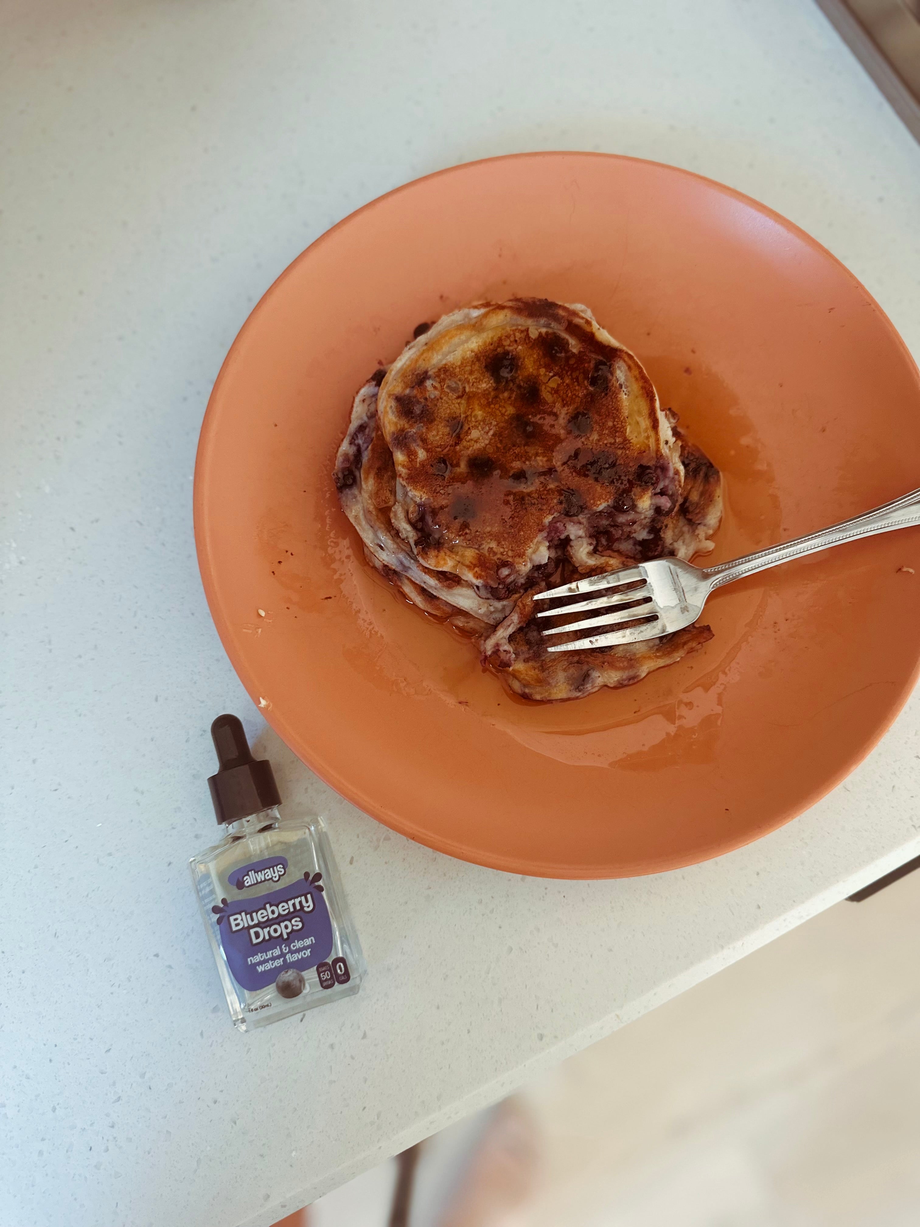 Blueberry Pancakes Simply Made without Sugar