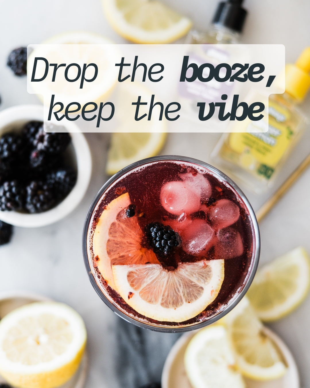 Blackberry Lemon Smash Mocktail