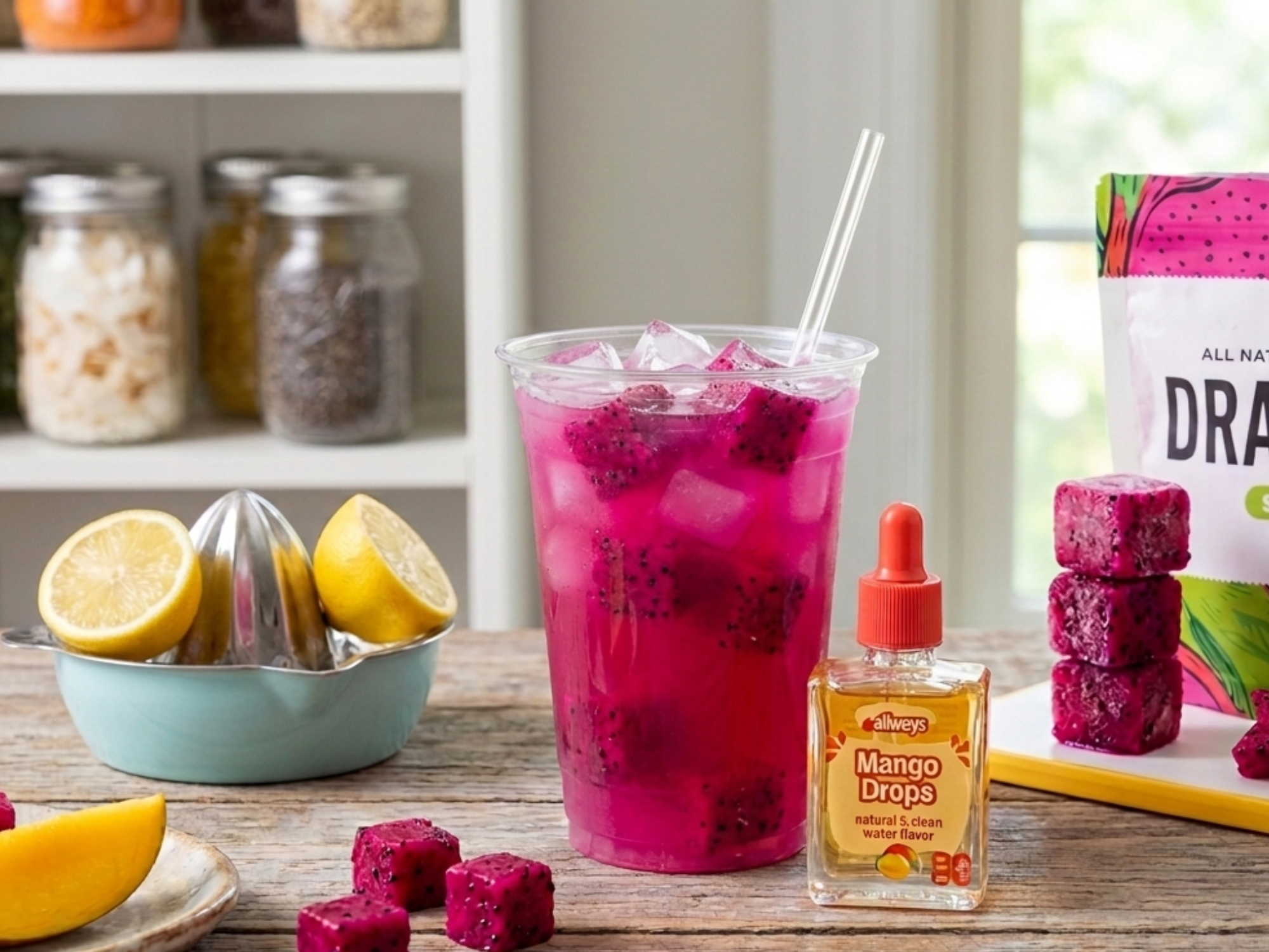 Mango Dragon Fruit Refresher (Zero Sugar Starbucks Copycat)