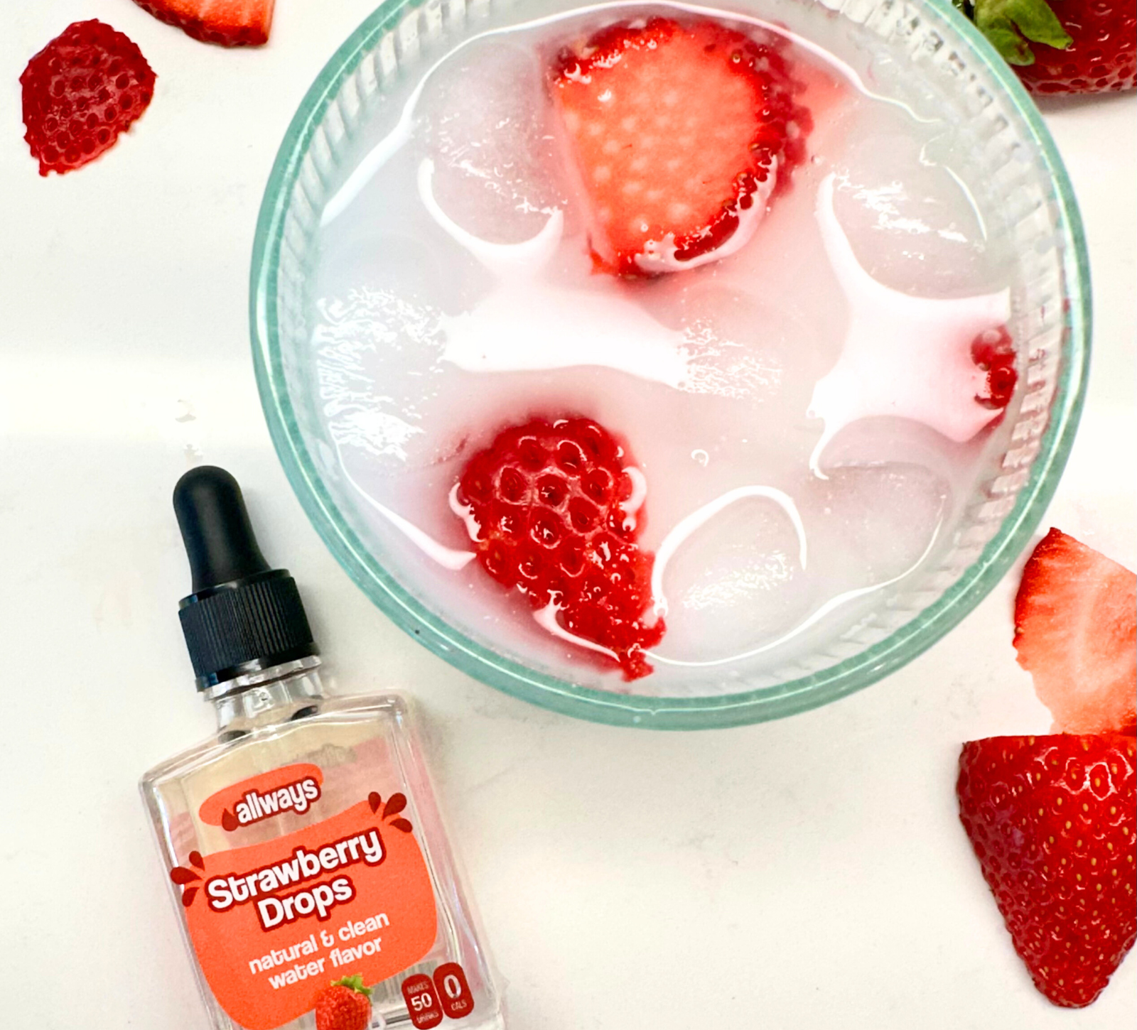 Allways Strawberry Drops used to make a refreshing copy cat recipe of an ice cold Starbucks Pink Drink