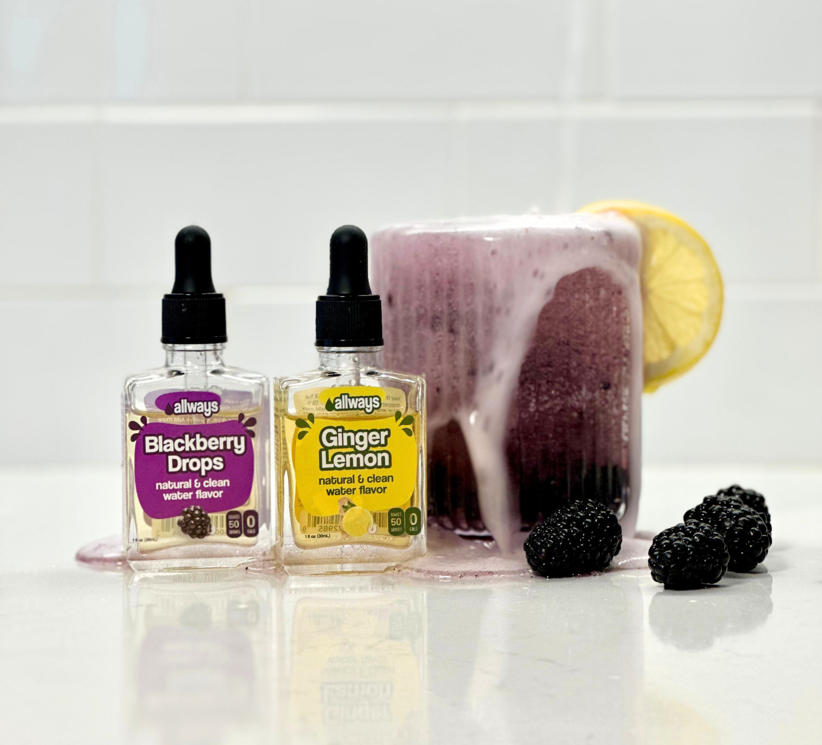 Blackberry Lemon Smash Mocktail