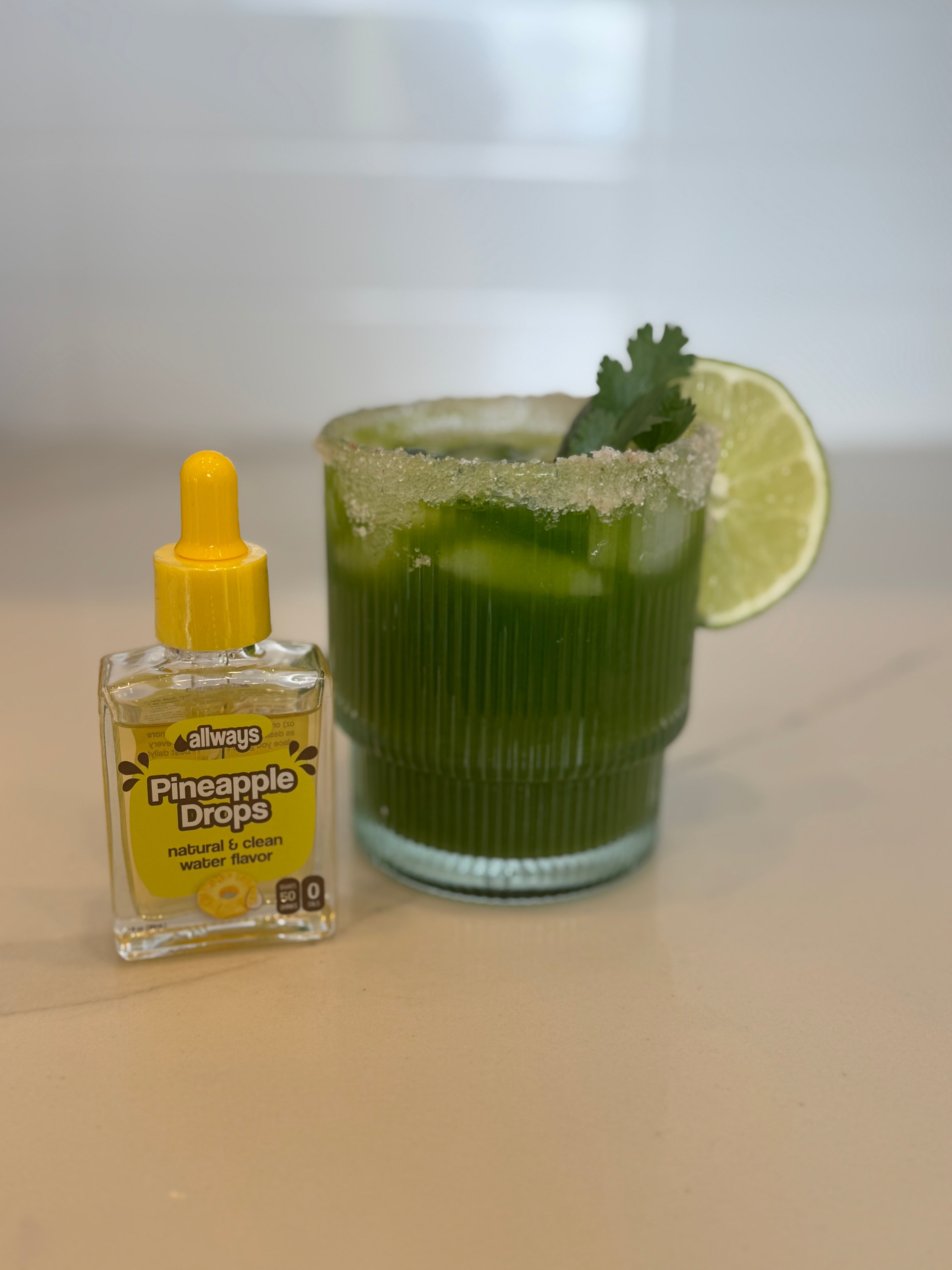 Spicy, Tropical Green Margarita (Virgin or Spiked)