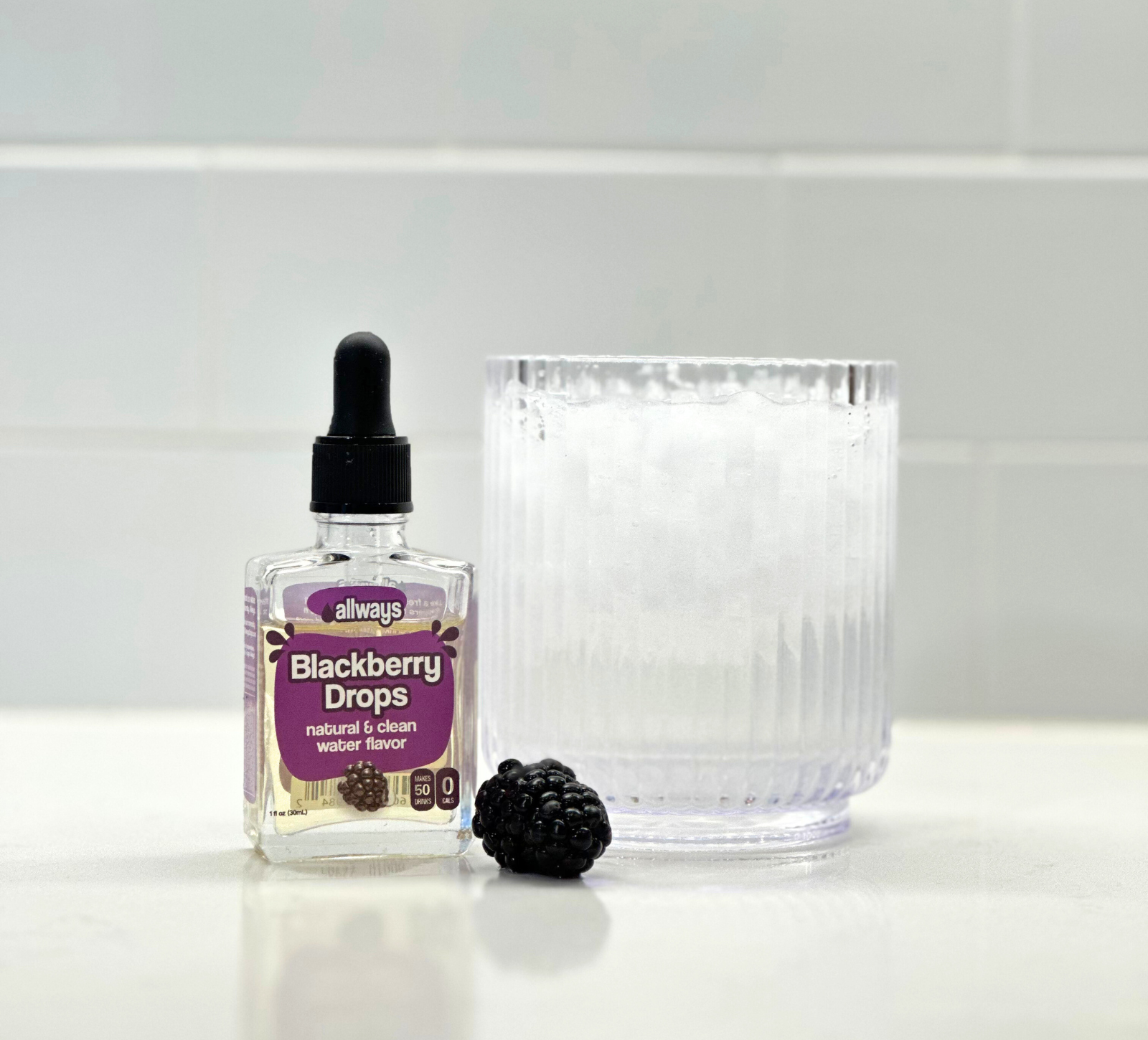 Sparkling Blackberry Water