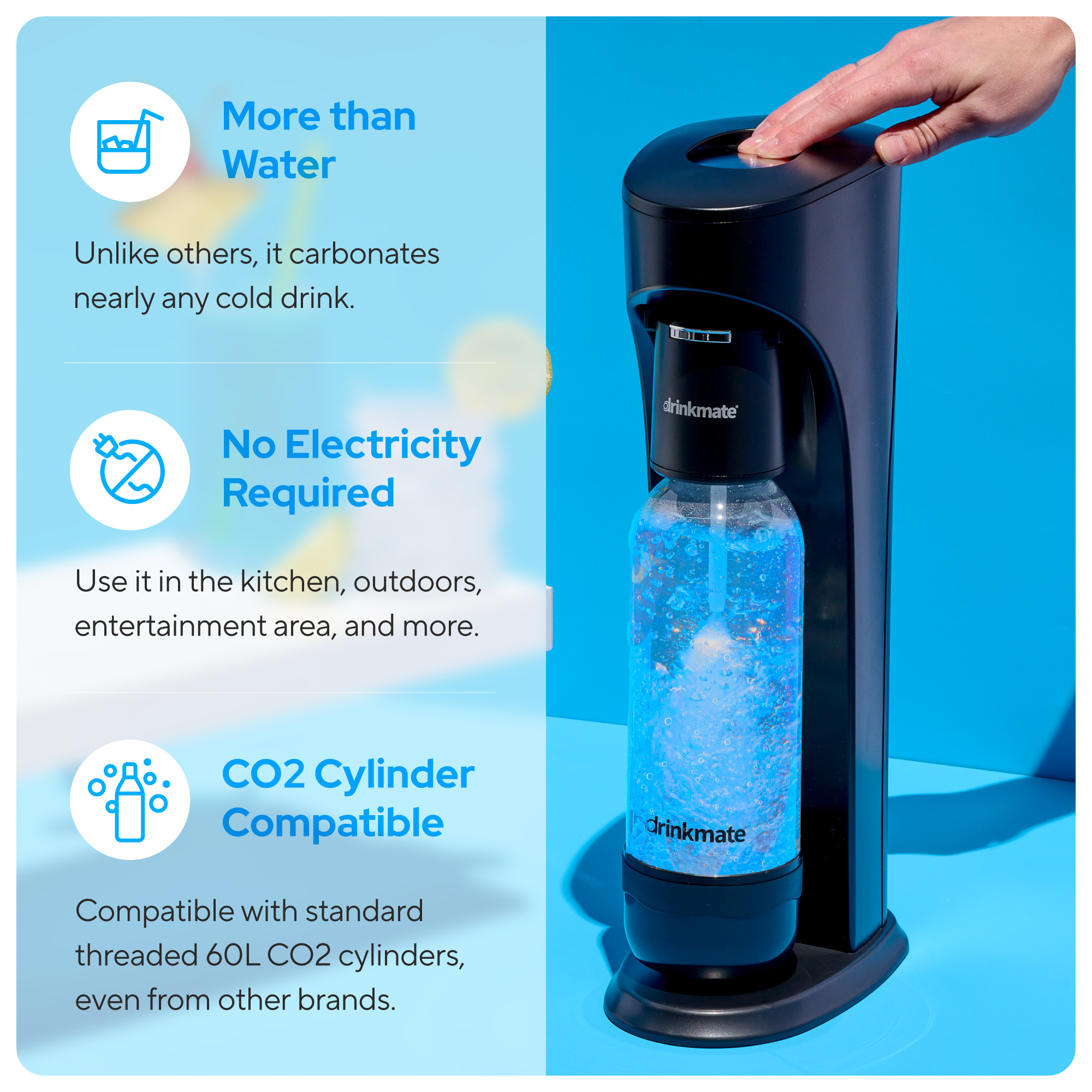 OmniFizz SPECIAL BUNDLE, Sparkling Water and Soda Maker