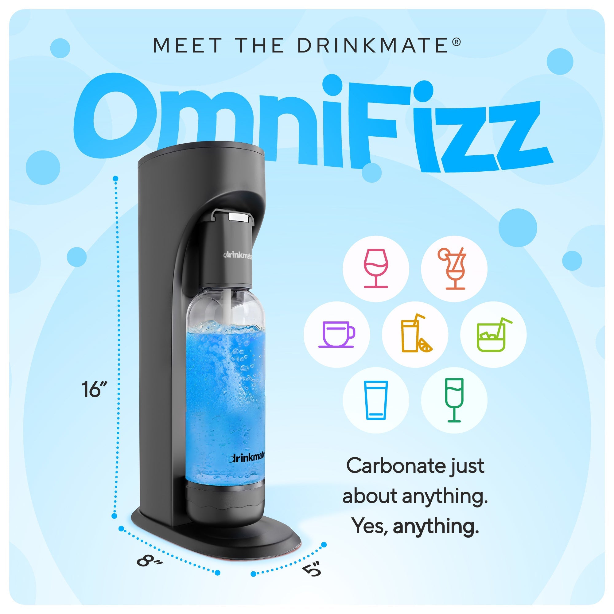 OmniFizz SPECIAL BUNDLE, Sparkling Water and Soda Maker