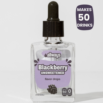 Allways Blackberry Unsweetened flavor with a dark grey cap and white background